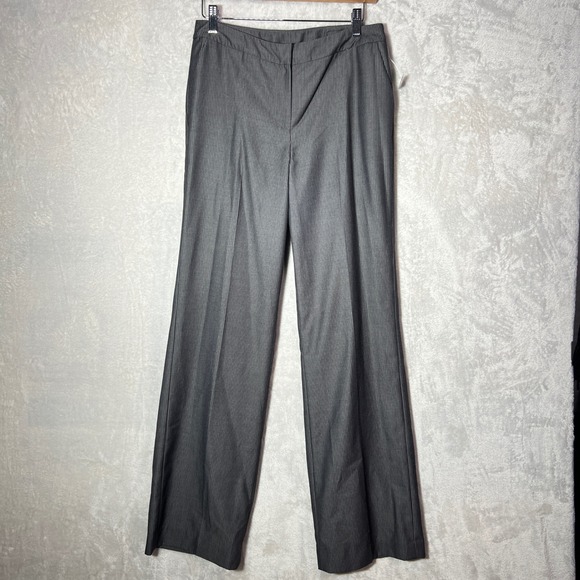 Y2K Nine West Waistcoat Pants Set Womens 4 Pinstripe Gray office siren NEW - Picture 11 of 16